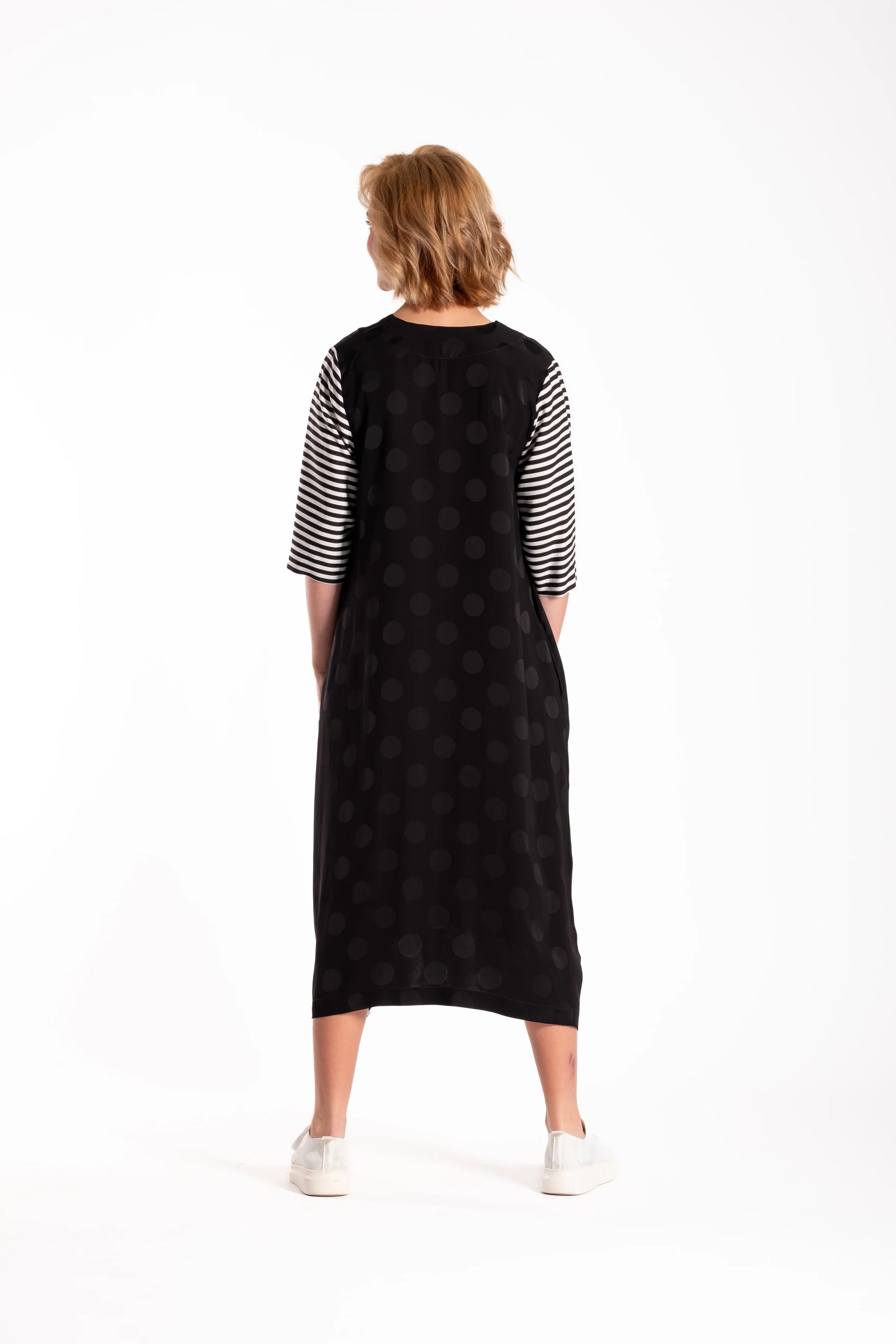 DEEANNE HOBBS BOBBI DRESS - SPOTTED STRIPES - THE VOGUE STORE