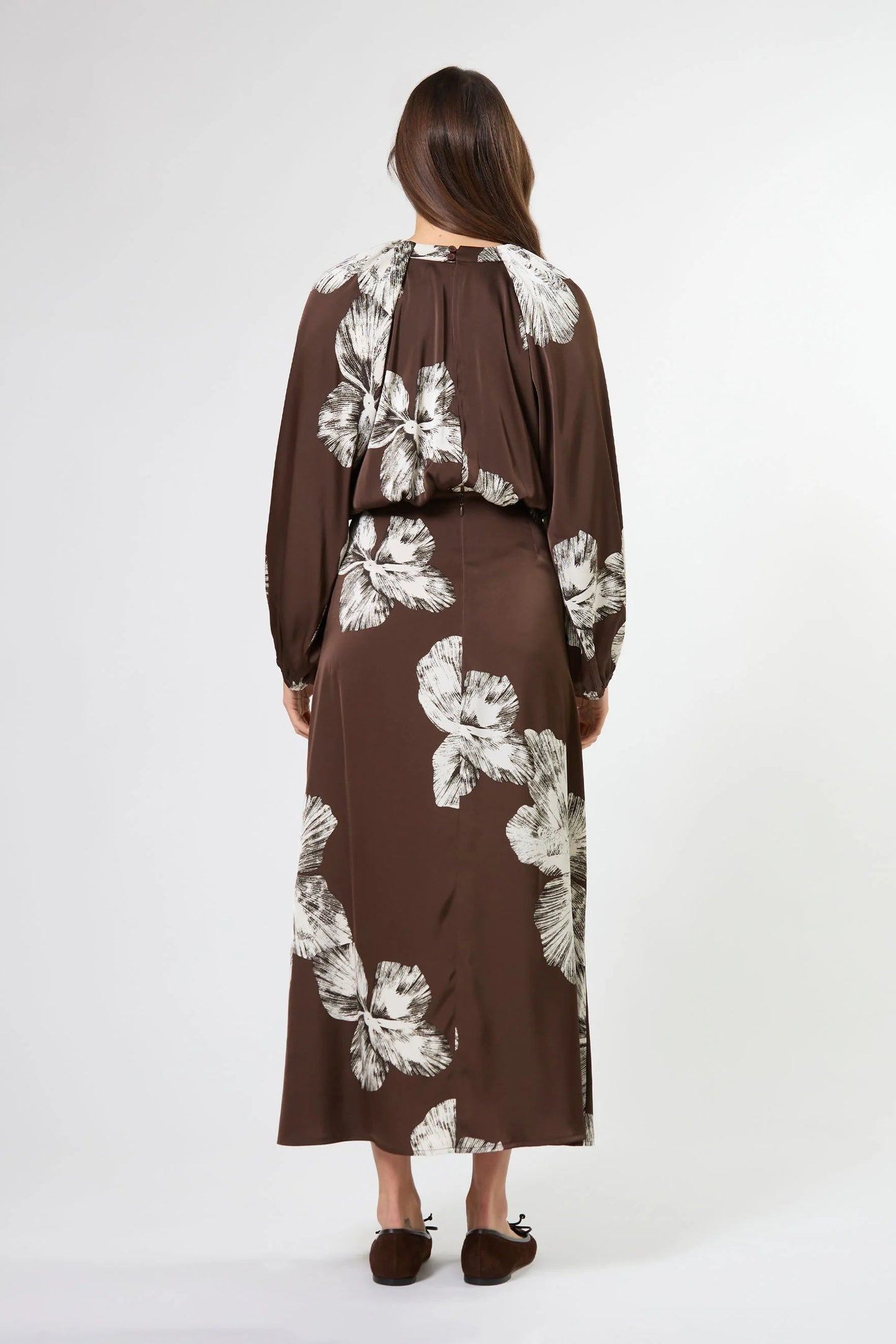 STELLA + GEMMA ASTA DRESS - COCOA BLOOMS - THE VOGUE STORE
