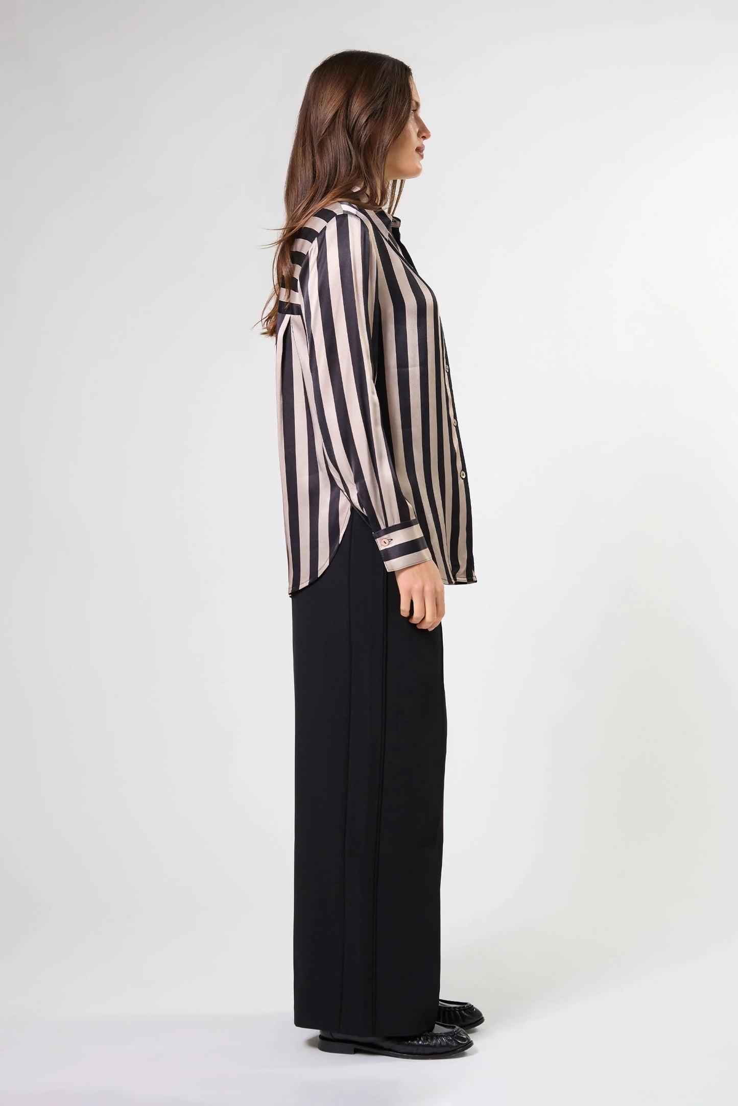 STELLA + GEMMA TILDA SHIRT - LIQUORICE - THE VOGUE STORE