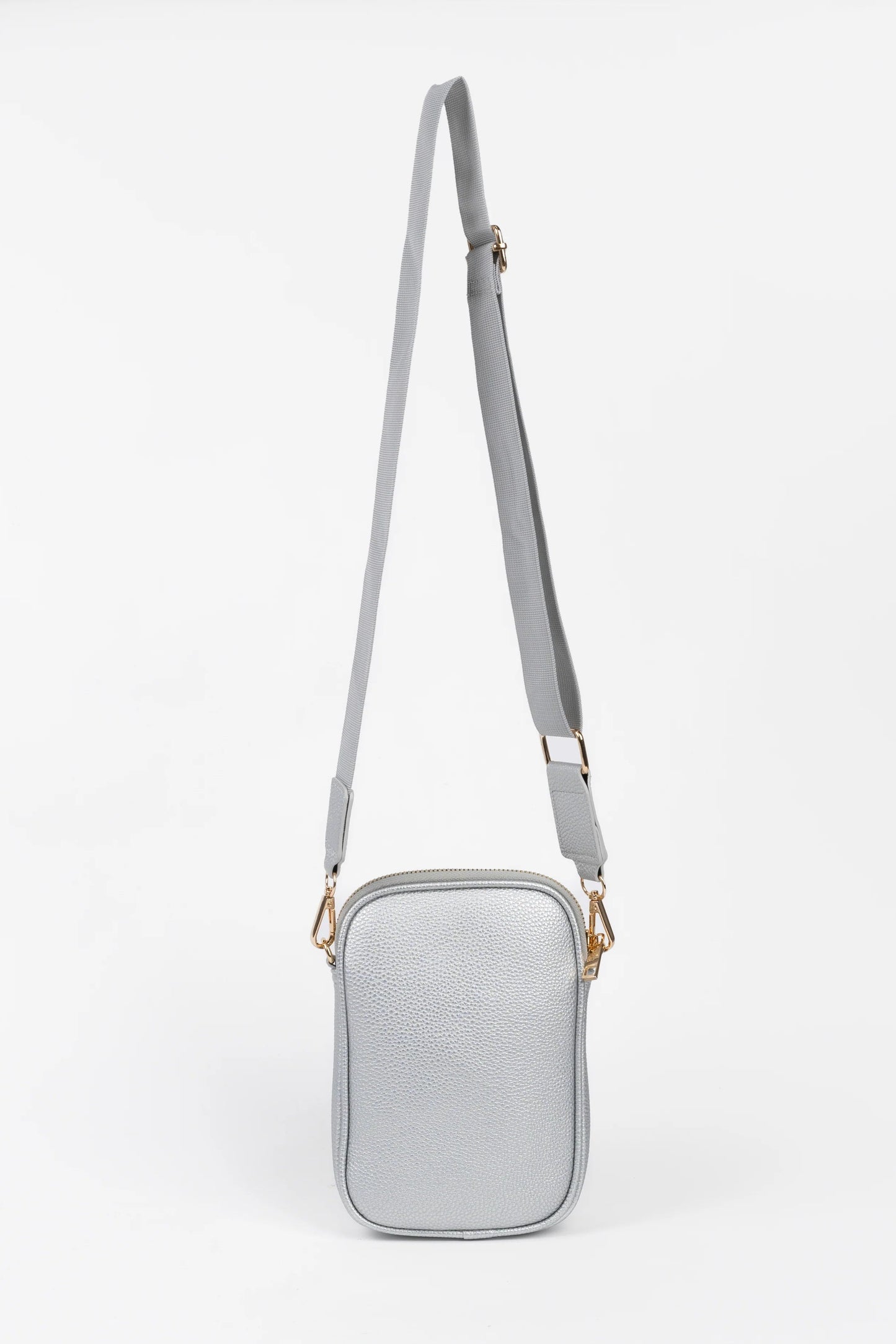 STELLA + GEMMA MALTA CROSS BODY MOBILE BAG - SILVER - THE VOGUE STORE