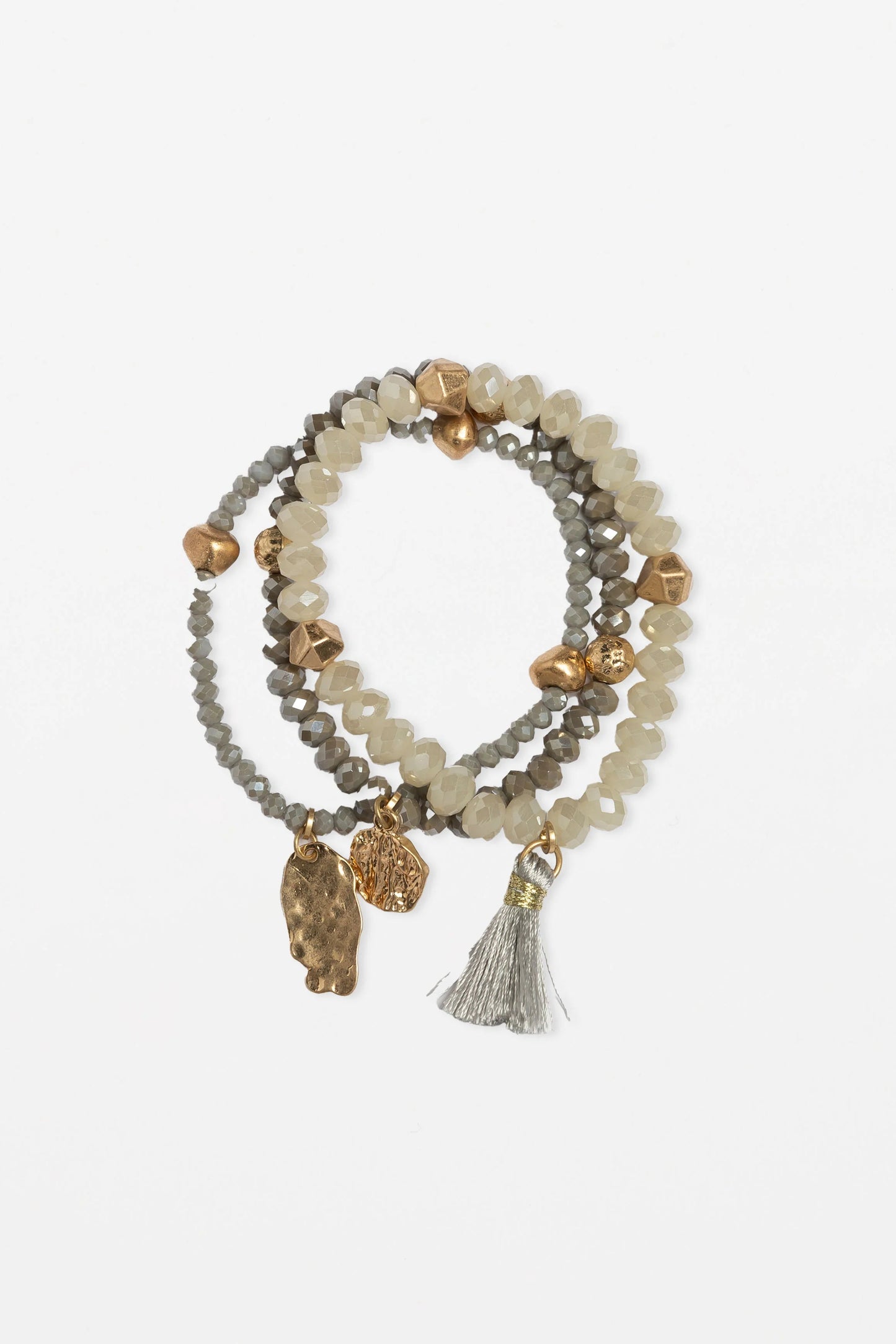 STELLA + GEMMA BRACELET SET OF 3 GREY STONES - THE VOGUE STORE