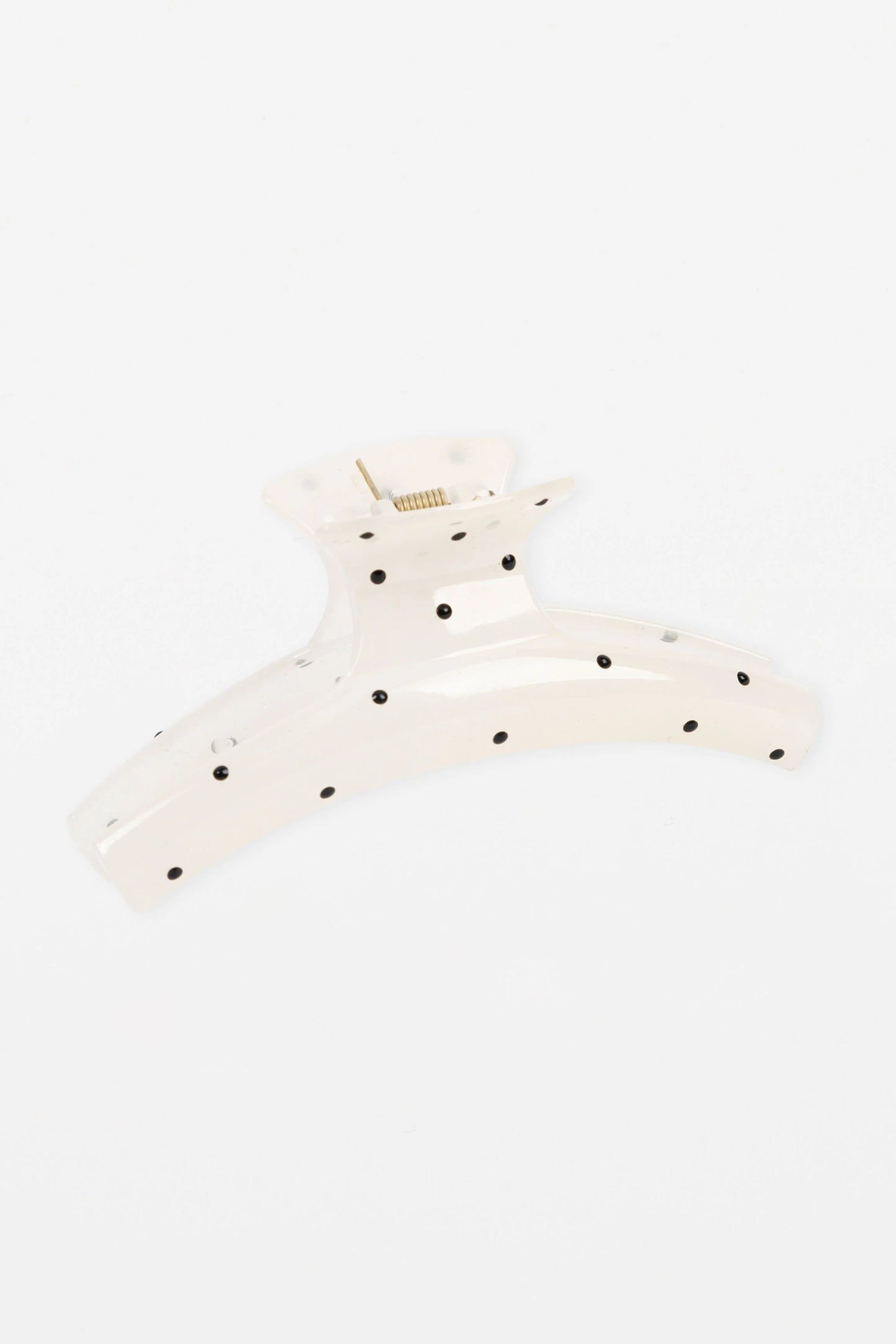 STELLA + GEMMA HAIR CLAW - OVAL CLEAR DOTTY - THE VOGUE STORE