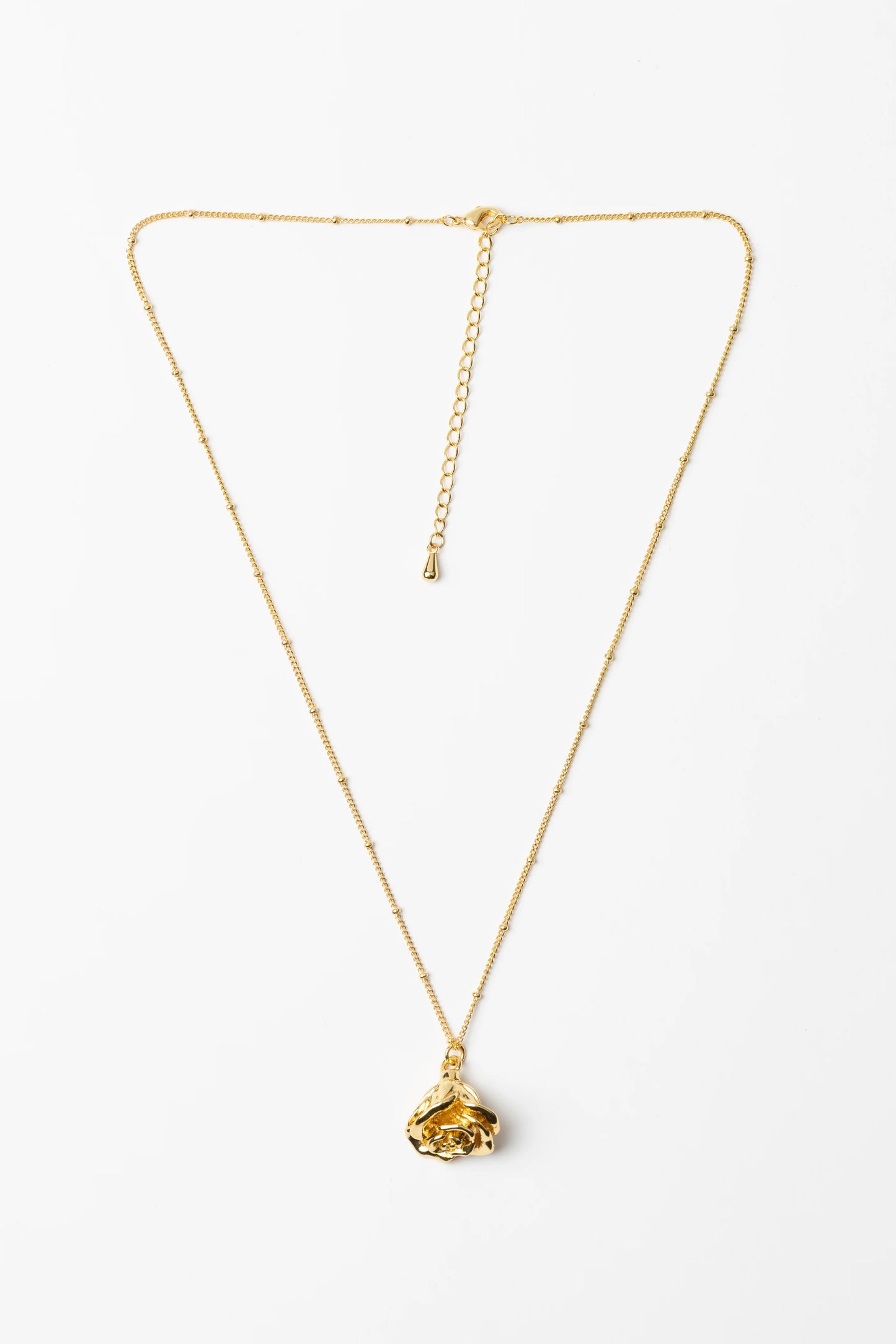 STELLA + GEMMA NECKLACE - GOLD DROP FLOWER - THE VOGUE STORE