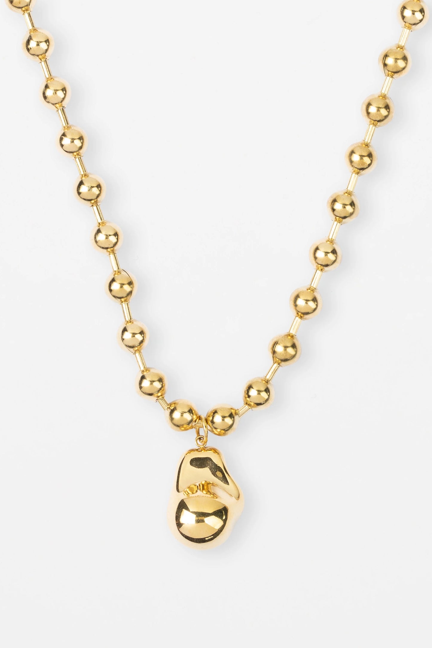 STELLA + GEMMA NECKLACE - GOLD CHUNKY NUGGET PENDENT - THE VOGUE STORE