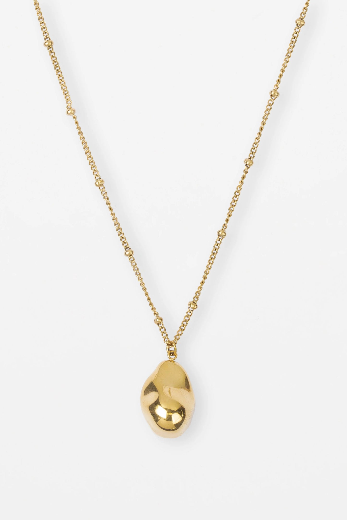 STELLA + GEMMA NECKLACE - GOLD NUGGET PENDENT - THE VOGUE STORE