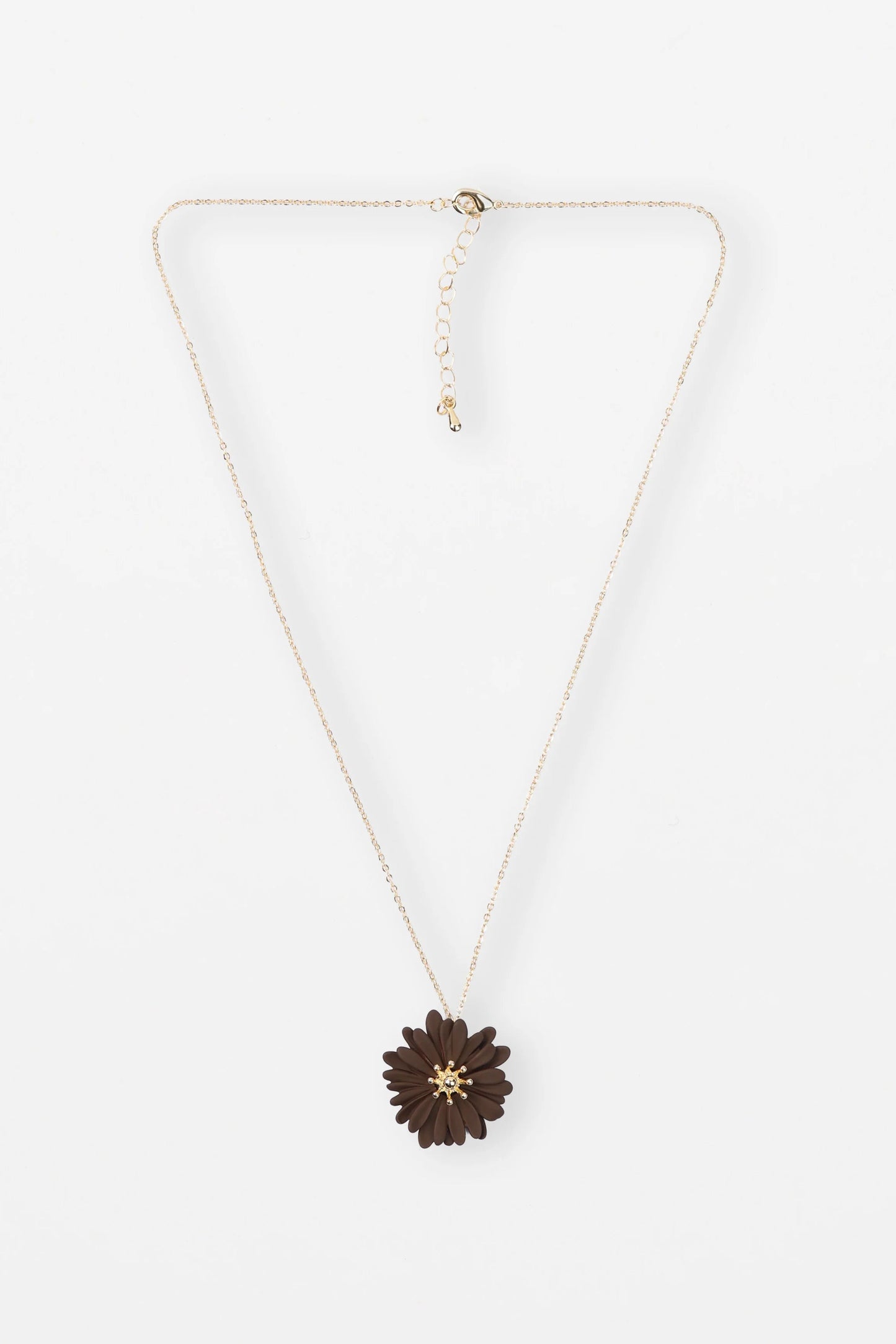 STELLA + GEMMA NECKLACE - BROWN LARGE DAISY - THE VOGUE STORE