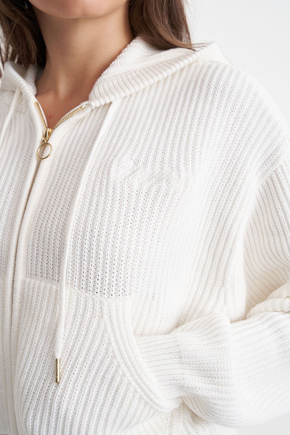 HUFFER WMNS SIGNATURE KNIT HOOD - ICE - THE VOGUE STORE