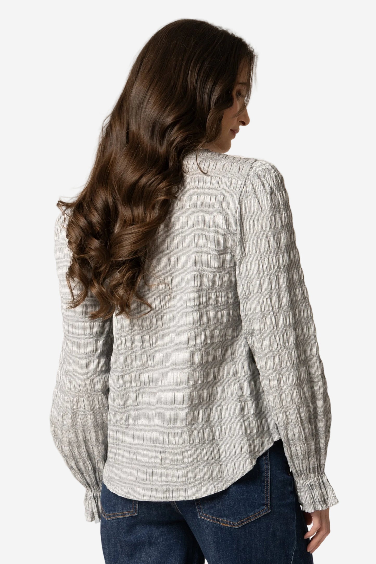 SEEKING LOLA PATTI TOP - CHARCOAL - THE VOGUE STORE