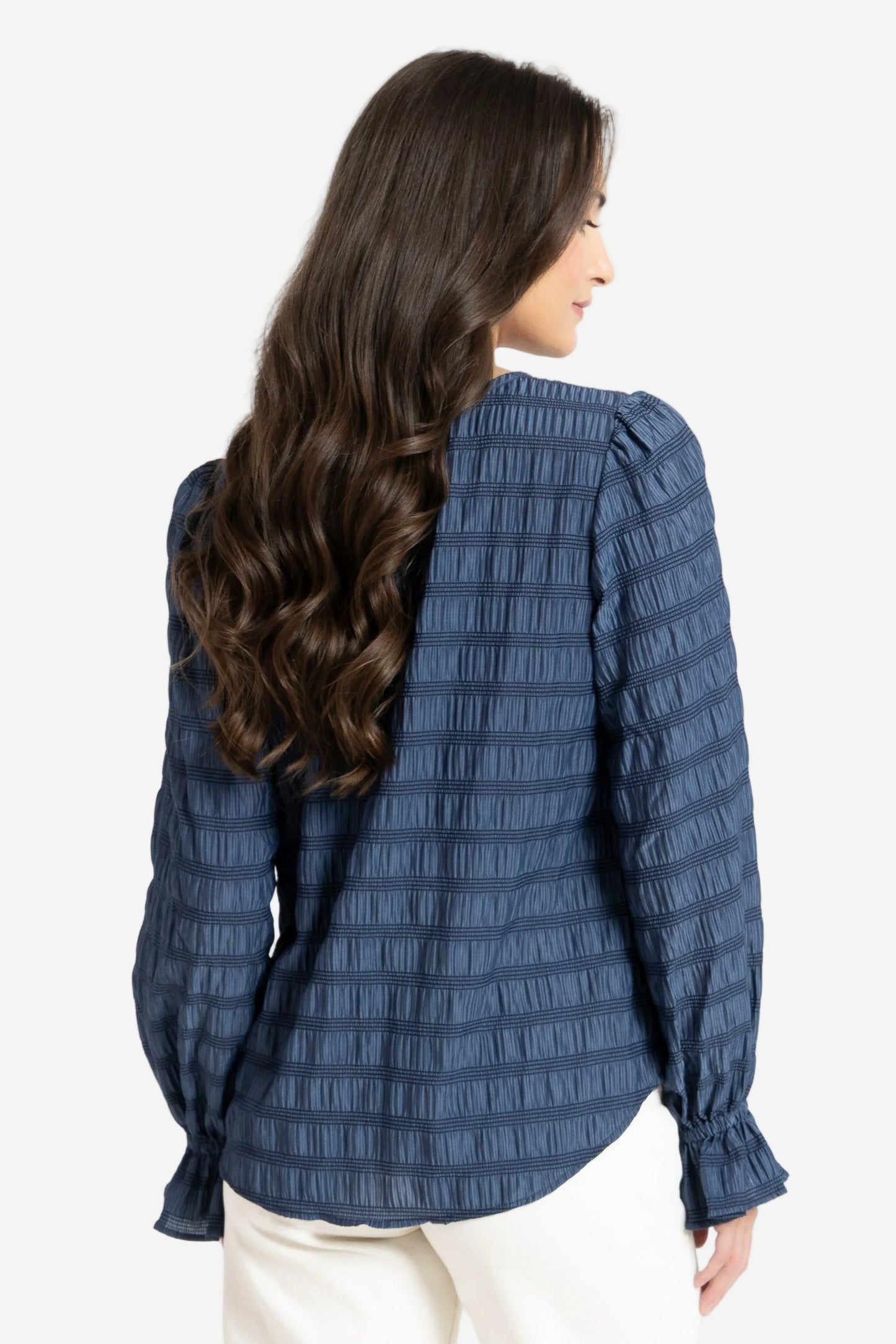 SEEKING LOLA HARPER TOP - NAVY - THE VOGUE STORE