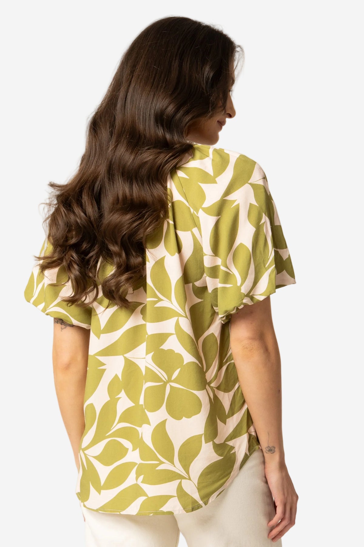 SEEKING LOLA HAVEN TOP - AVOCADO LEAF - THE VOGUE STORE