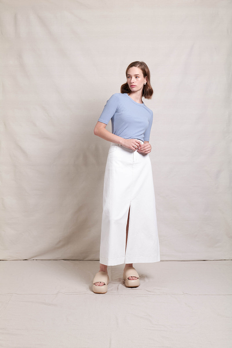 NERIS PUMP IT UP SKIRT - RICE - THE VOGUE STORE