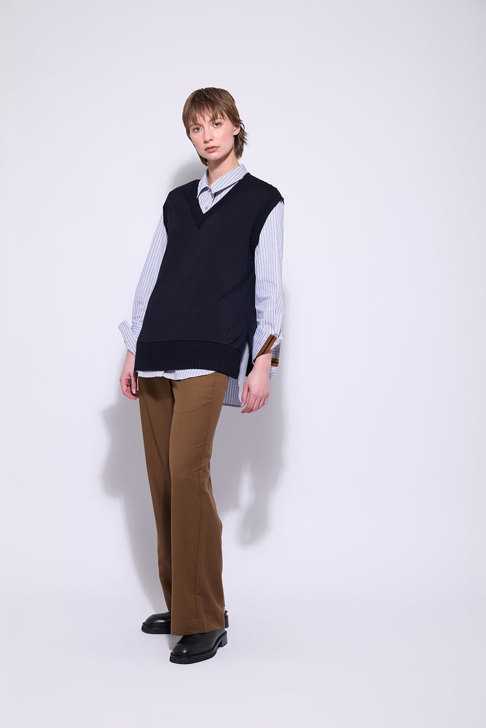 NERIS BACK STORY VEST - BLUE MOON - THE VOGUE STORE