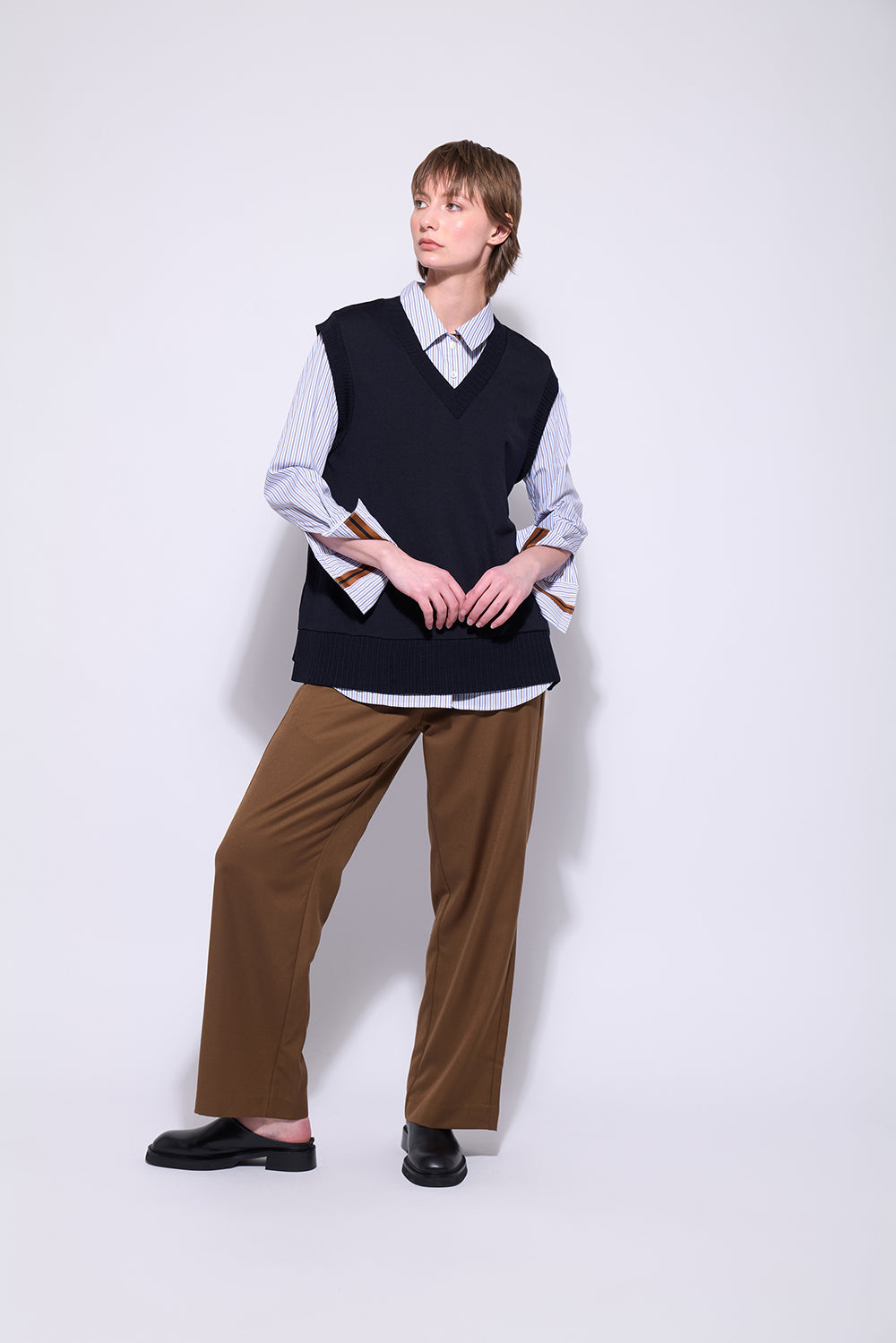 NERIS BACK STORY VEST - BLUE MOON - THE VOGUE STORE