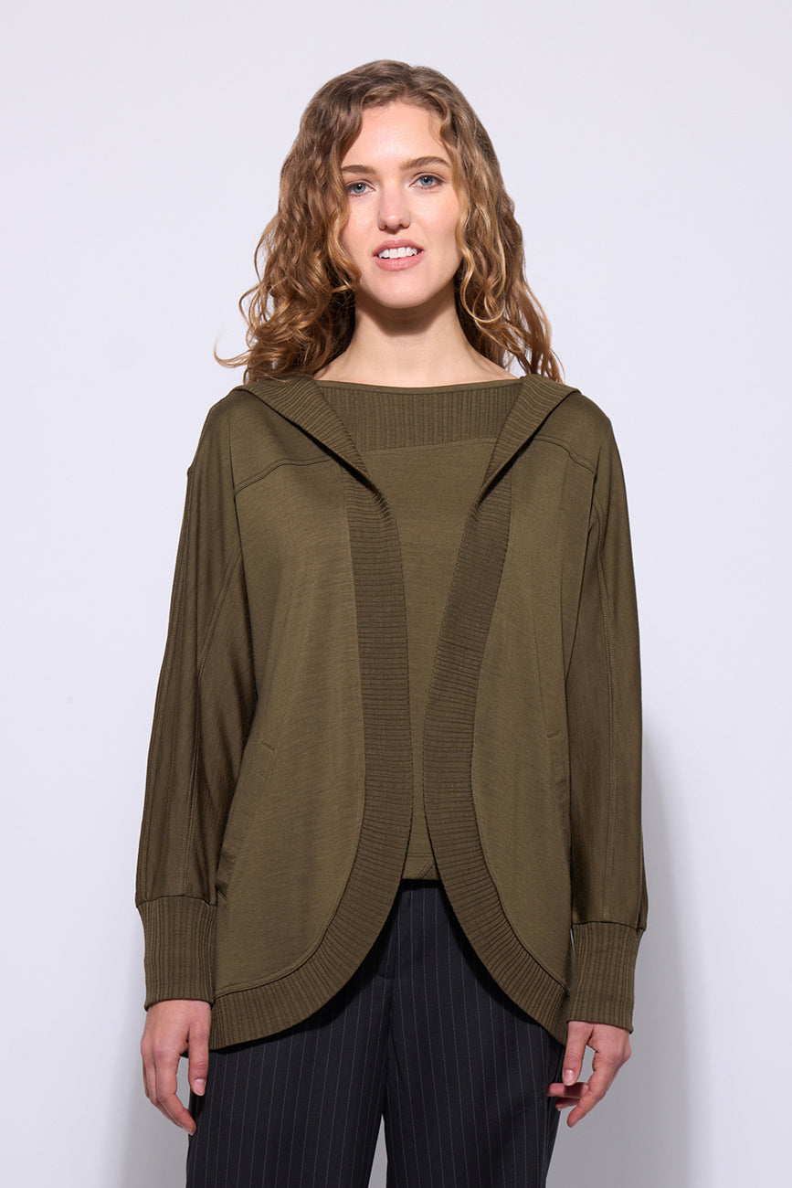 NERIS THE WEEKENDER MERINO - PESTO - THE VOGUE STORE