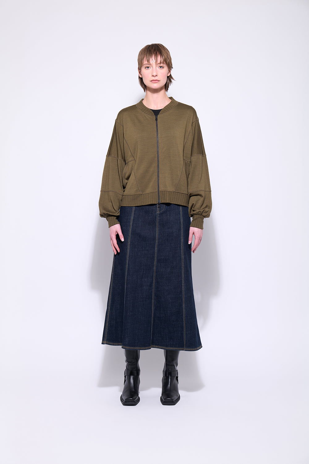 NERIS FLIGHT PLAN MERINO - PESTO - THE VOGUE STORE
