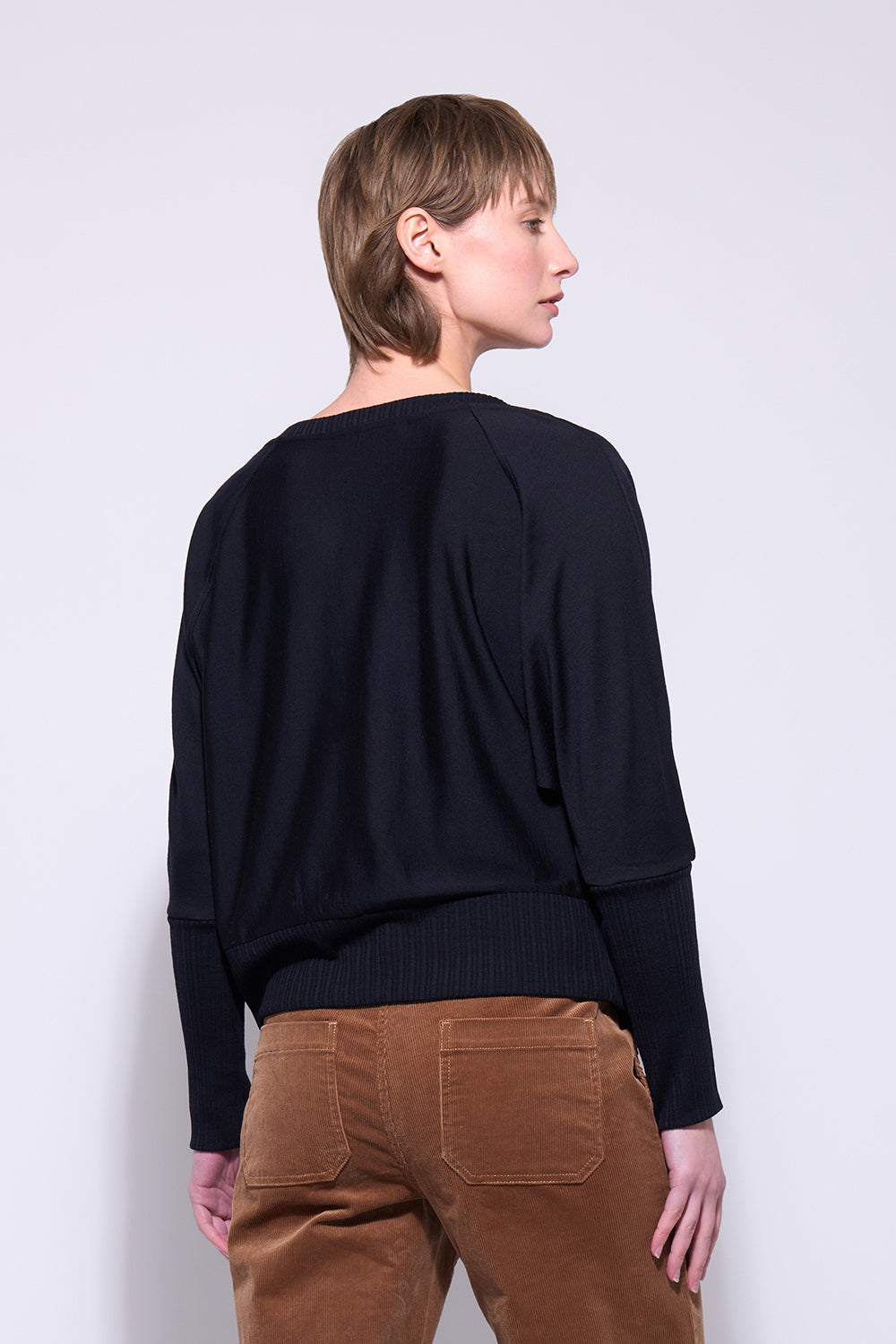 NERIS THE DOLMAN MERINO - BLUE MOON - THE VOGUE STORE