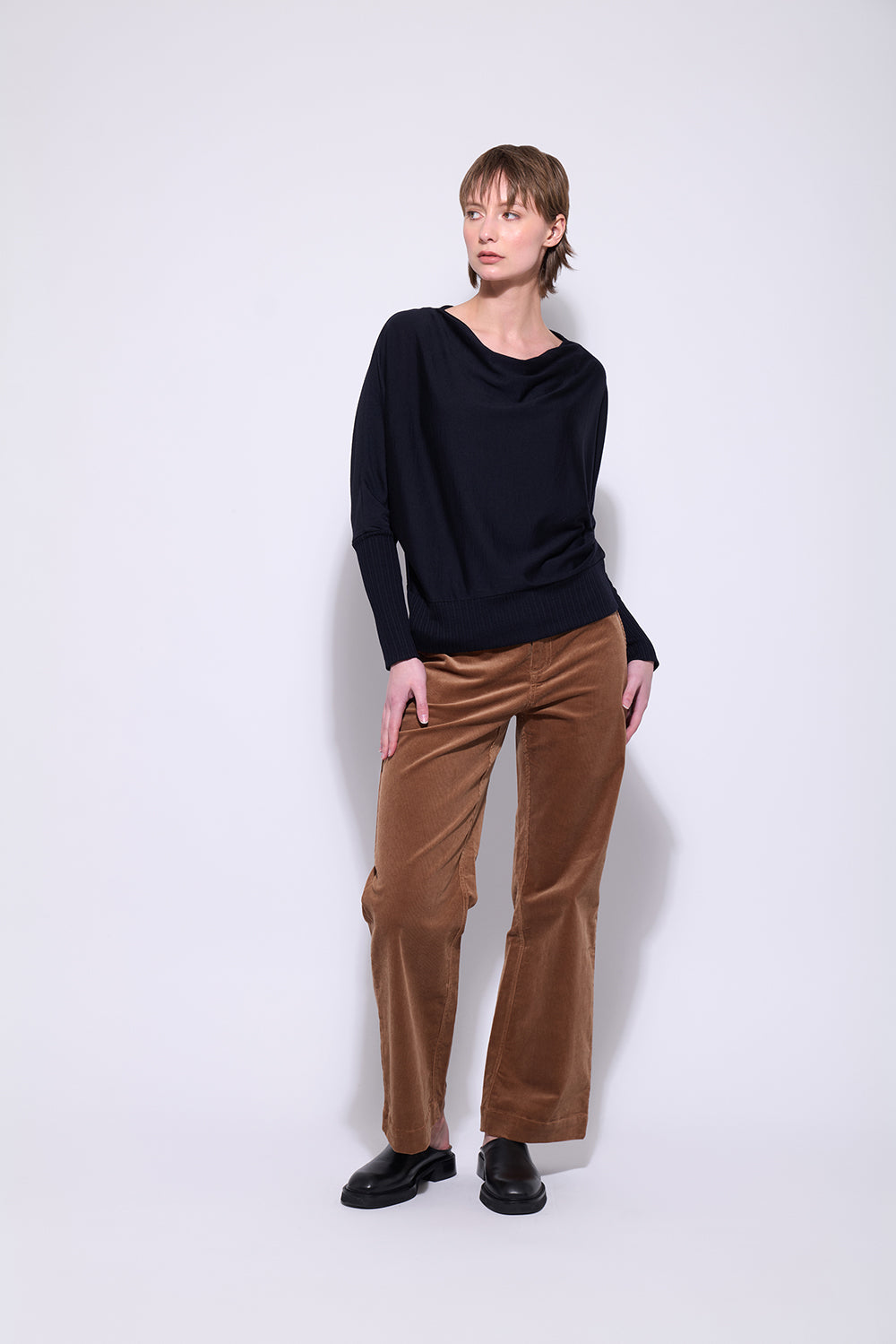 NERIS THE DOLMAN MERINO - BLUE MOON - THE VOGUE STORE