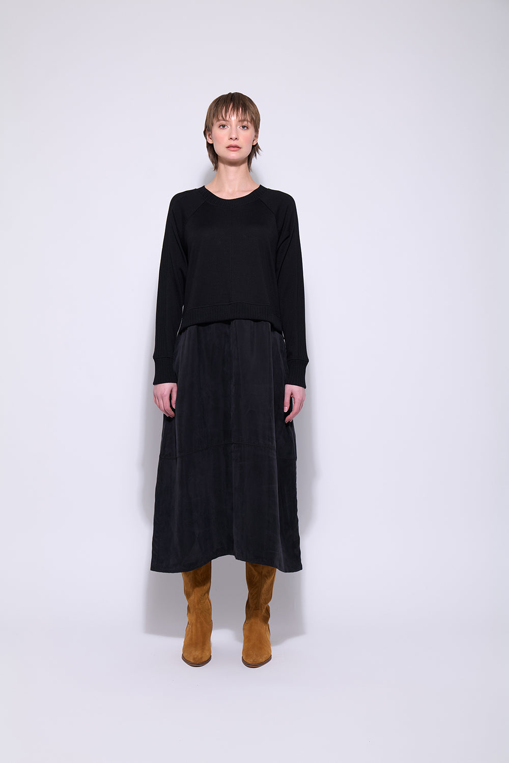 NERIS MIX IT UP DRESS - BLACK - THE VOGUE STORE