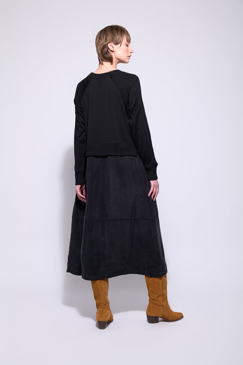 NERIS MIX IT UP DRESS - BLACK - THE VOGUE STORE