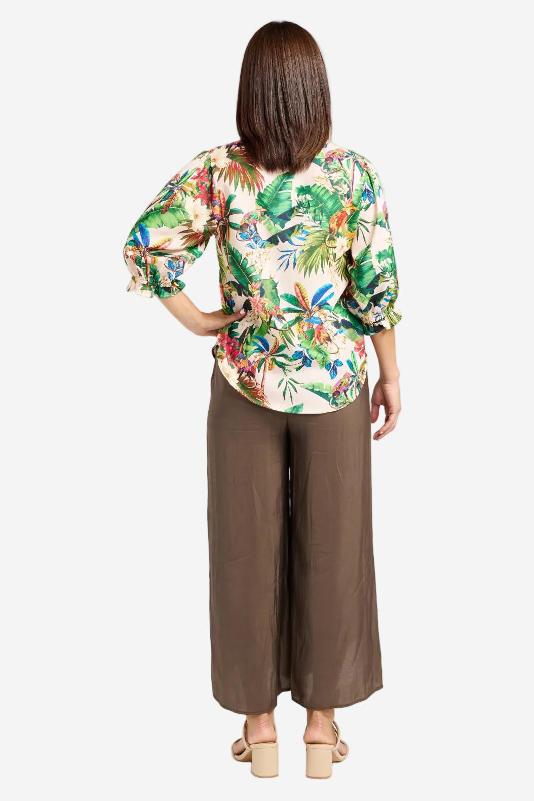 SEDUCE TESSA BLOUSE - JUNGLE - THE VOGUE STORE