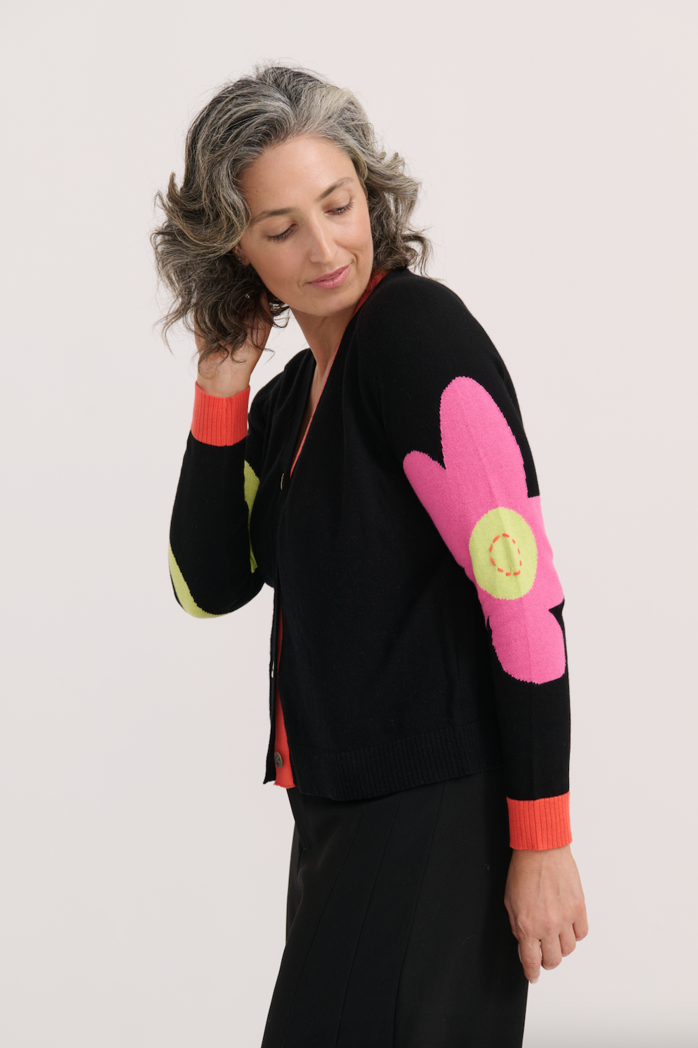 Z&P PEACE PLEASE CARDI - BLACK - THE VOGUE STORE