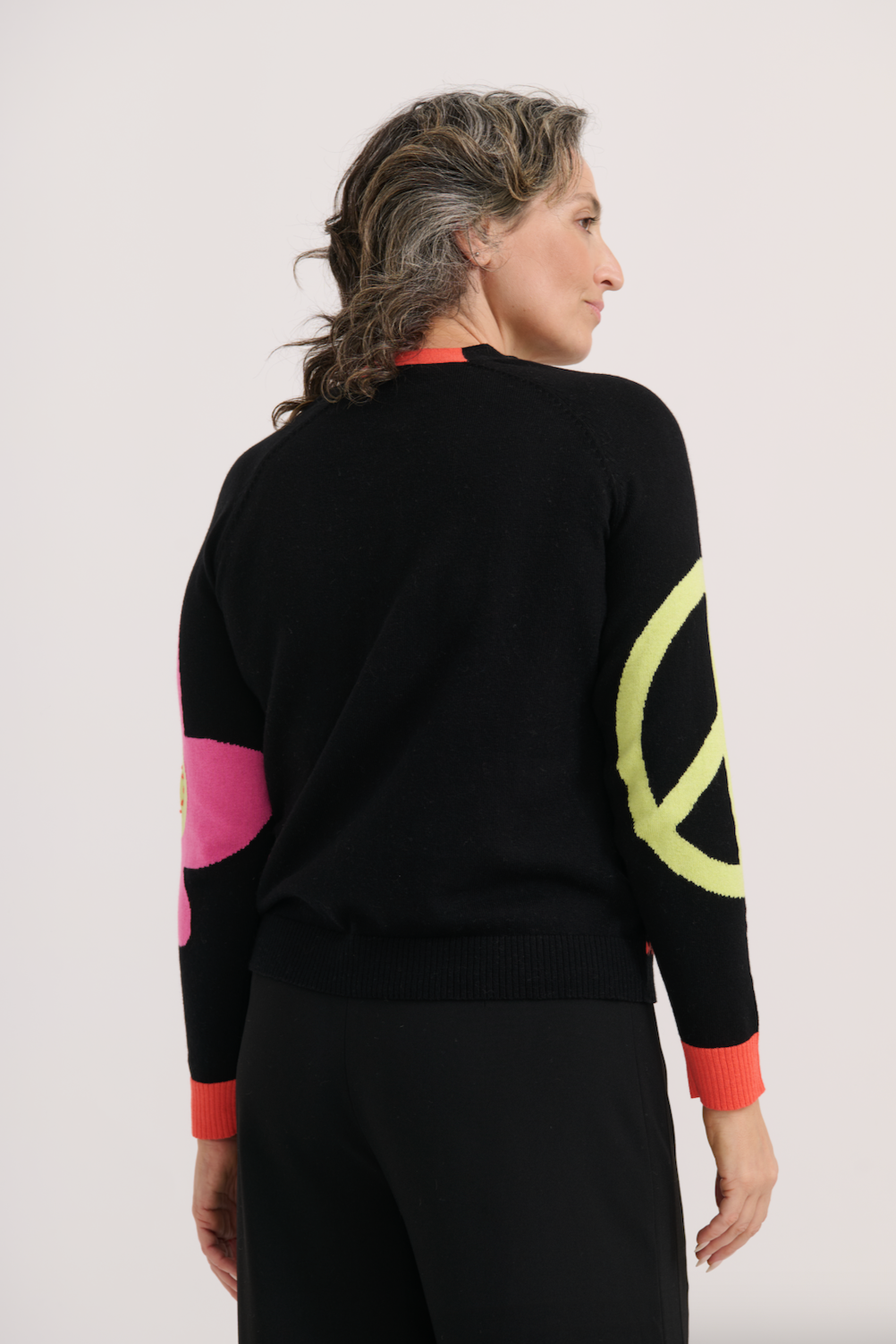 Z&P PEACE PLEASE CARDI - BLACK - THE VOGUE STORE