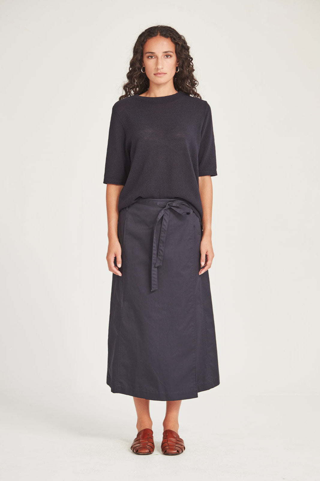 SILLS ECHO KNIT TEE - FRENCH NAVY - THE VOGUE STORE