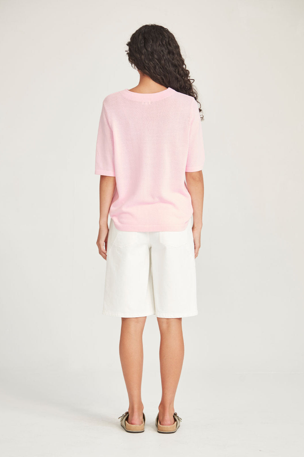 SILLS ECHO KNIT TEE - PINK SORBET - THE VOGUE STORE