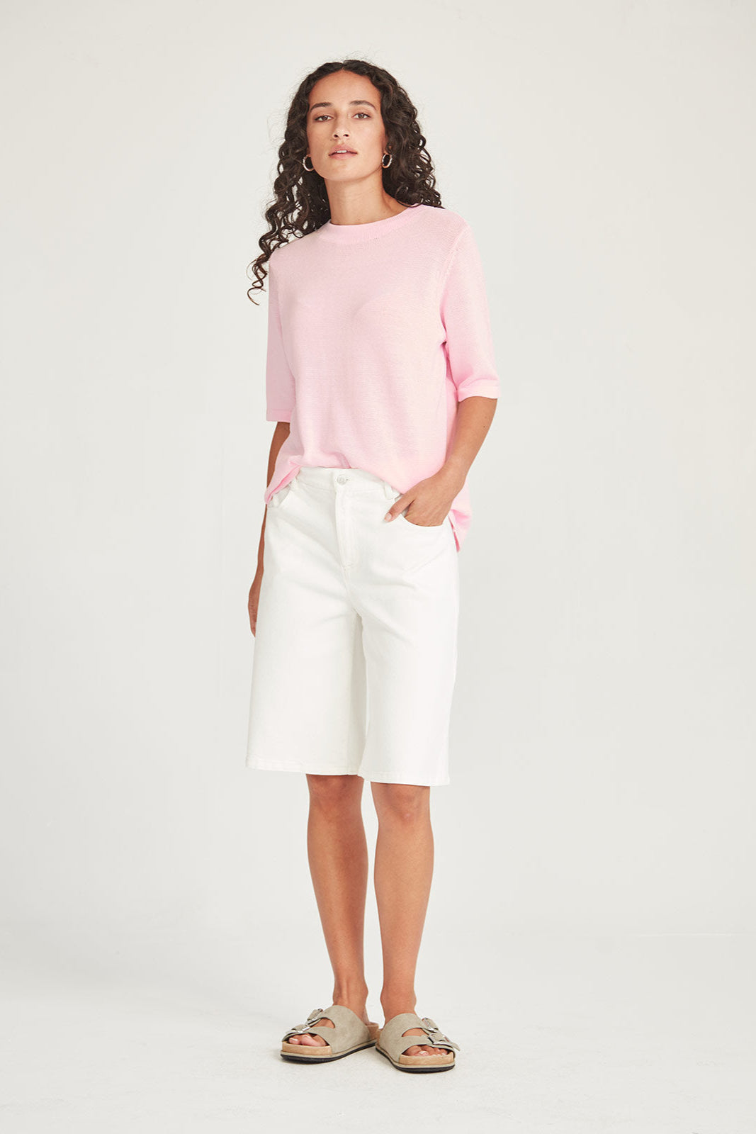 SILLS ECHO KNIT TEE - PINK SORBET - THE VOGUE STORE