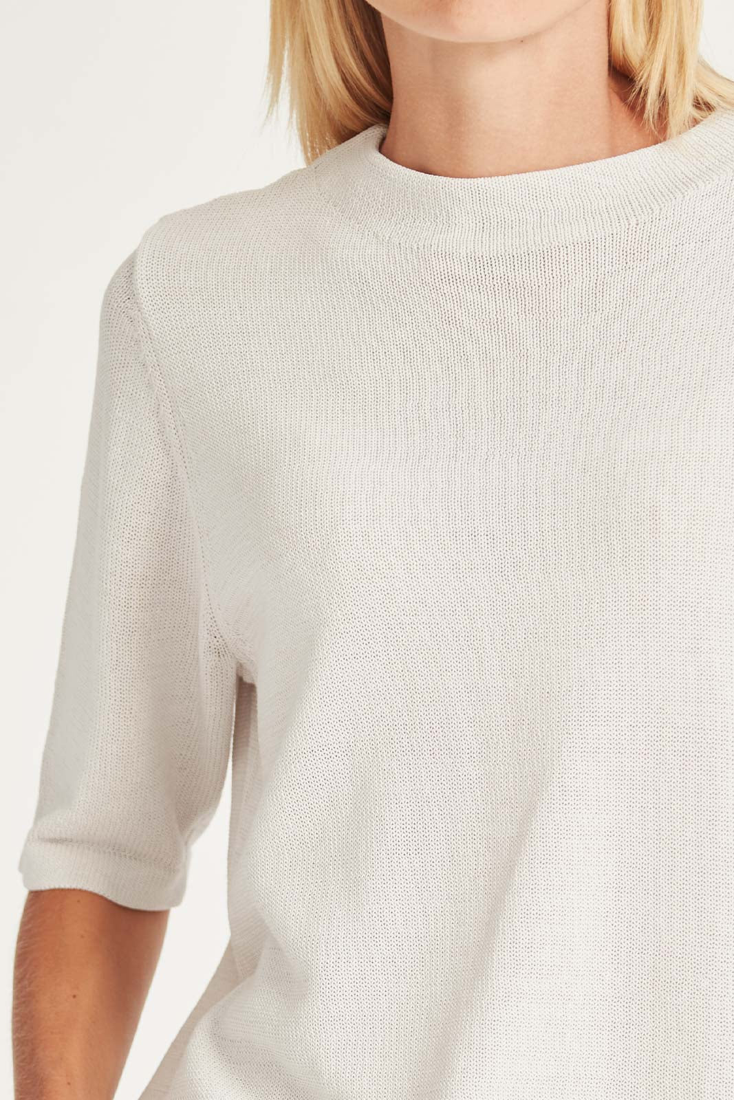 SILLS ECHO KNIT TEE- PUMICE - THE VOGUE STORE