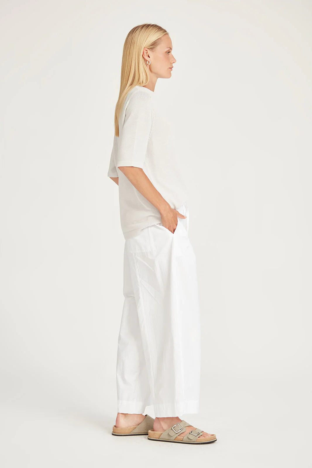 SILLS ECHO KNIT TEE- PUMICE - THE VOGUE STORE