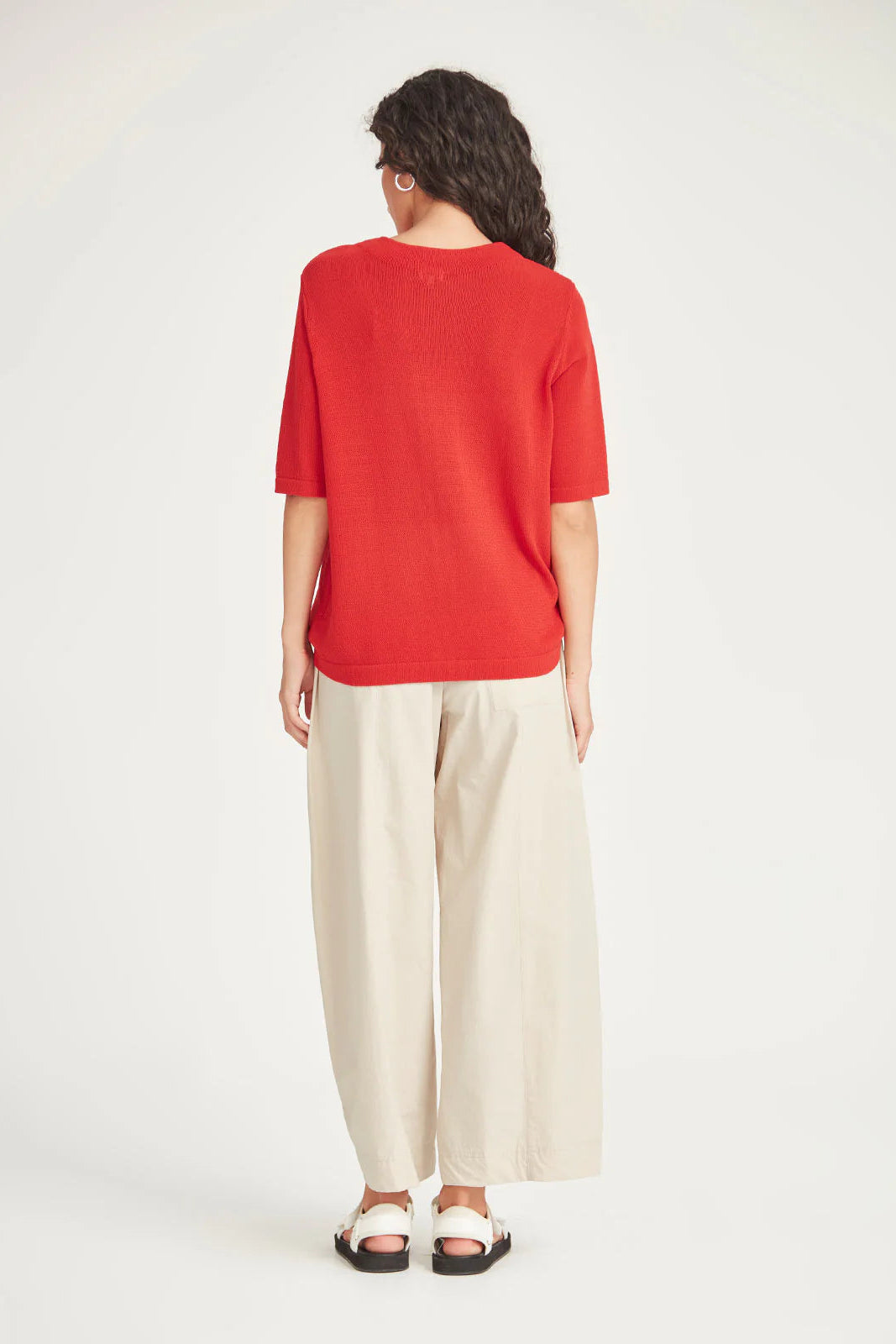 SILLS ECHO KNIT TEE - SCARLETT - THE VOGUE STORE
