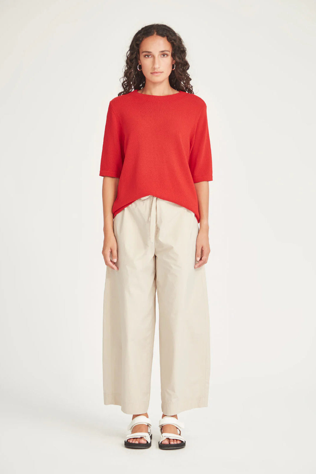 SILLS ECHO KNIT TEE - SCARLETT - THE VOGUE STORE