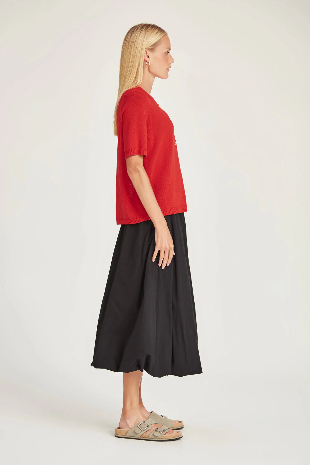 SILLS OTTO CARDIGAN - SCARLET - THE VOGUE STORE