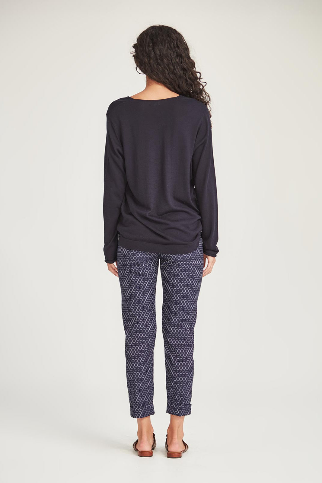 SILLS RENATA SPOT HEPBURN PANT - NAVY SPOT - THE VOGUE STORE