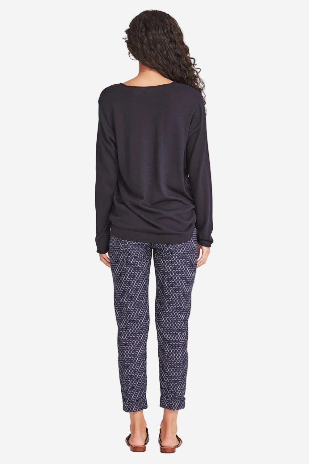 SILLS RENATA SPOT HEPBURN PANT - NAVY SPOT - THE VOGUE STORE