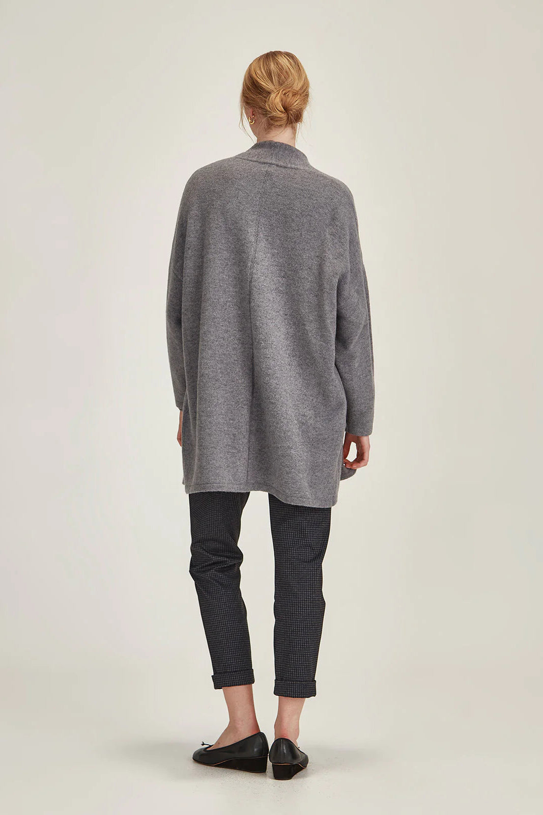 SILLS MORRISSEY DRAPE CARDIGAN - GREY MARLE - THE VOGUE STORE