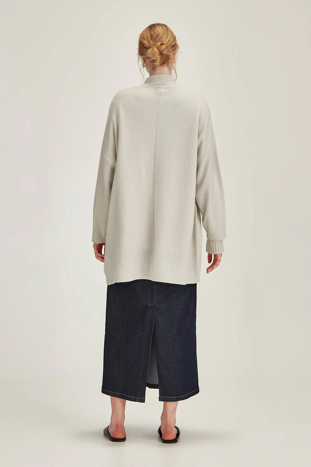 SILLS MORRISSEY DRAPE CARDIGAN - VAPOUR - THE VOGUE STORE