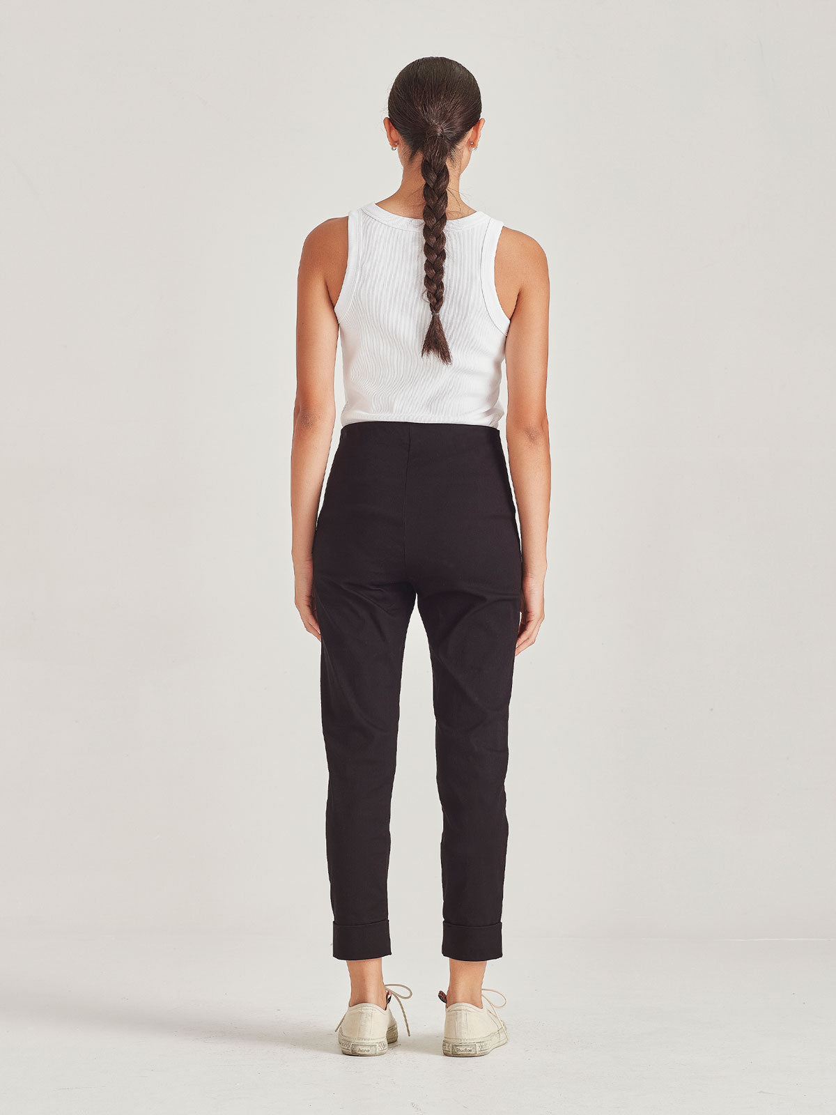 SILLS TORPEDO CUFFED HEPBURN PANT - BLACK