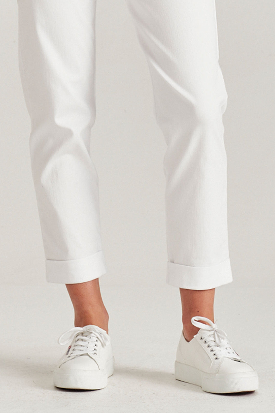 SILLS TORPEDO CUFFED HEPBURN PANT - WHITE