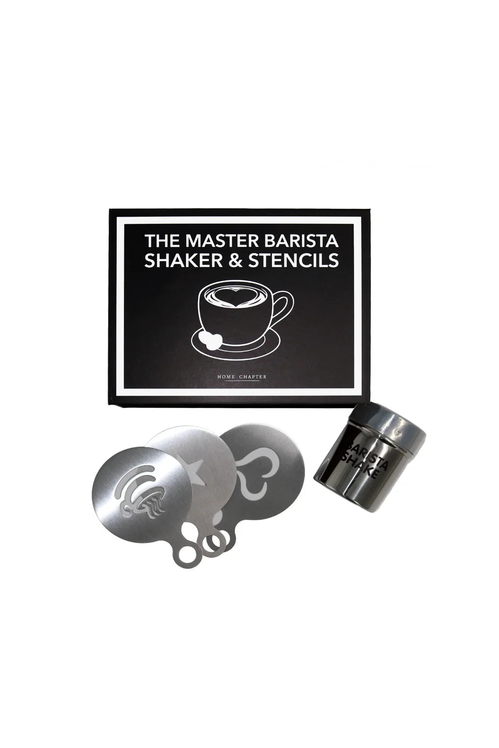 THE MASTER BARISTA SHAKER & STENCILS BOX SET - THE VOGUE STORE