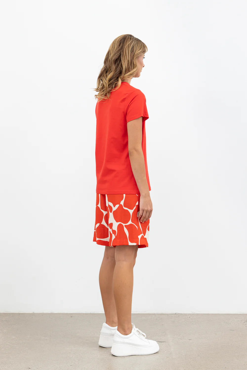 STYLE X LAB TIMER TEE - FIRE/WHITE PRINT - THE VOGUE STORE