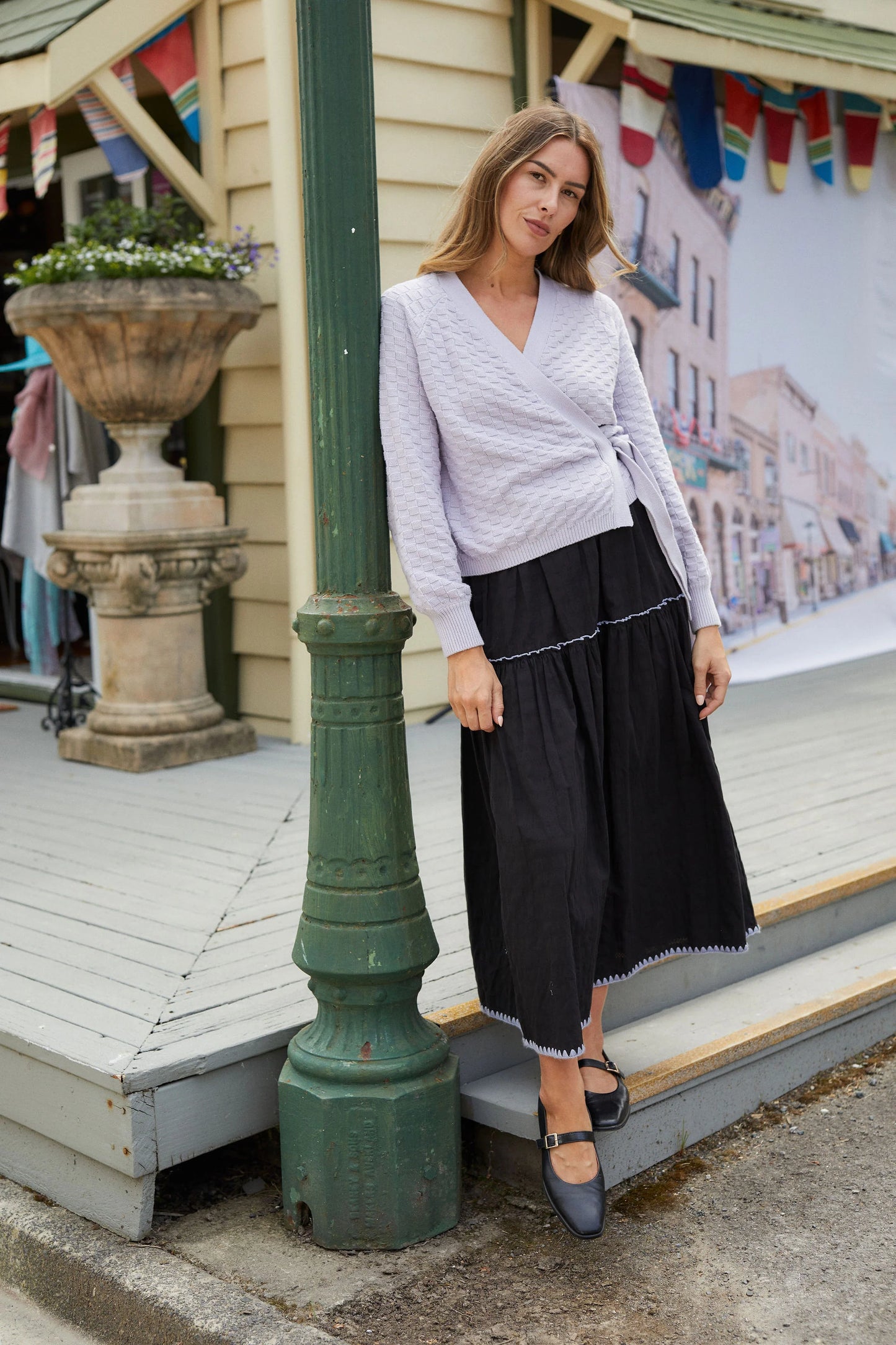 THING THING WRAPT CARDIGAN - LILAC - THE VOGUE STORE