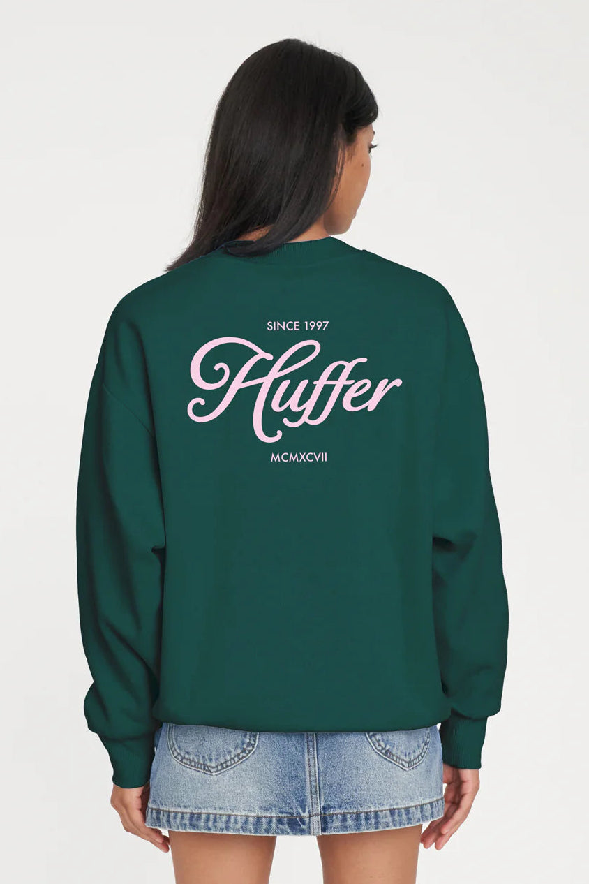 HUFFER WEEKEND CREW/ADORE - EMERALD - THE VOGUE STORE