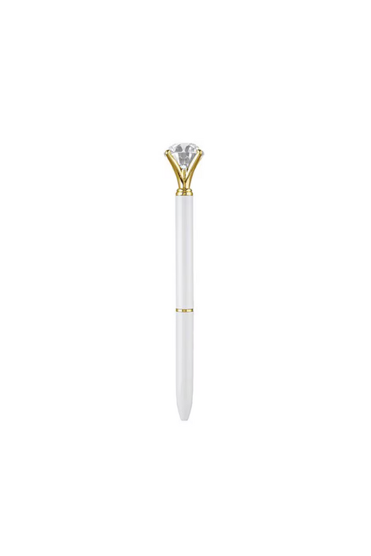 ARTISANAL GEM PEN - WHITE - THE VOGUE STORE