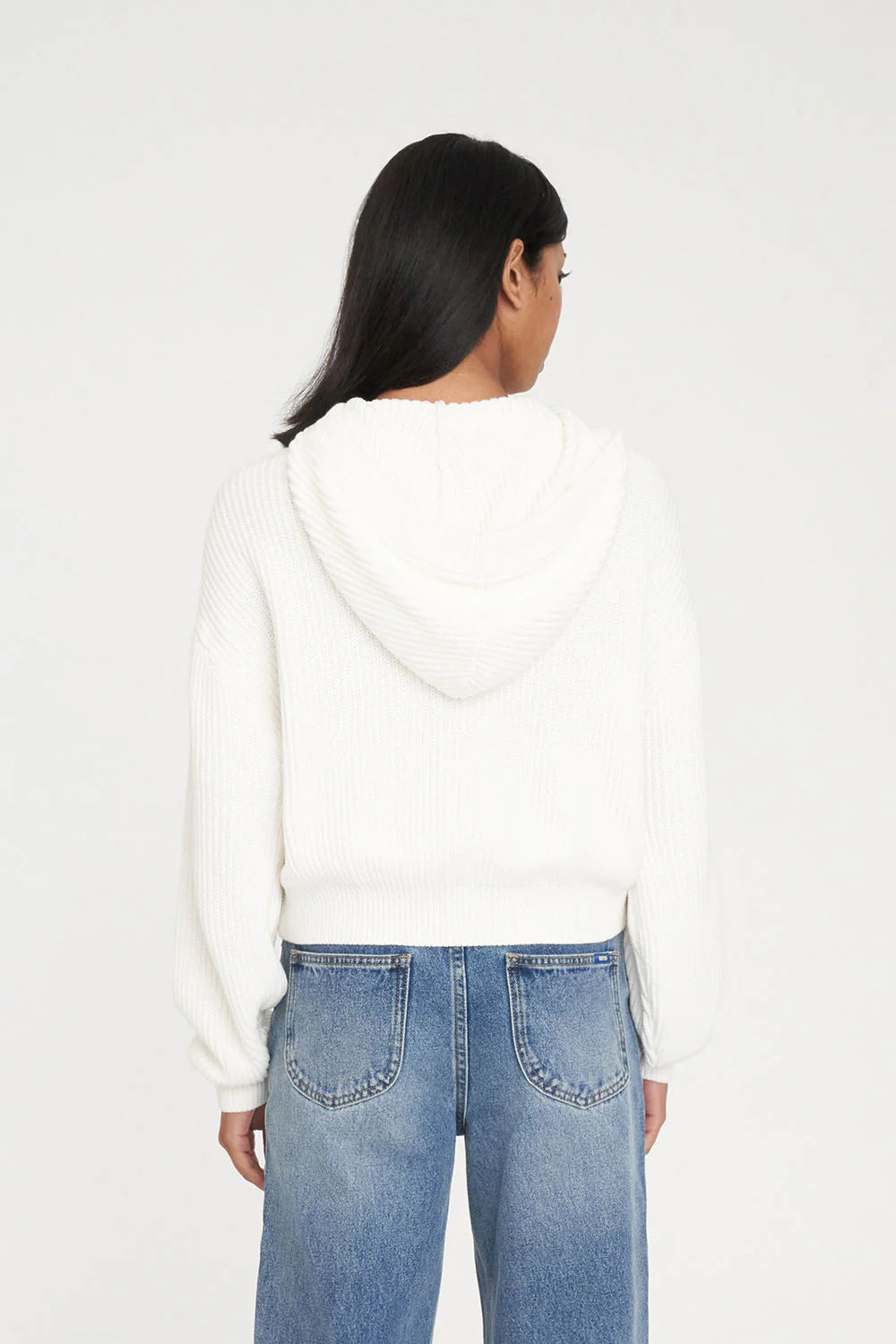 HUFFER SIGNATURE KNIT HOOD - CHALK - THE VOGUE STORE