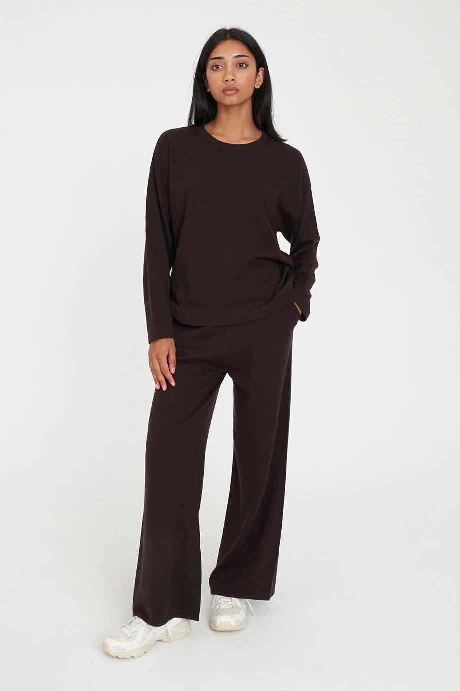 HUFFER MERINO LOUNGE PANT - CHESTNUT - THE VOGUE STORE