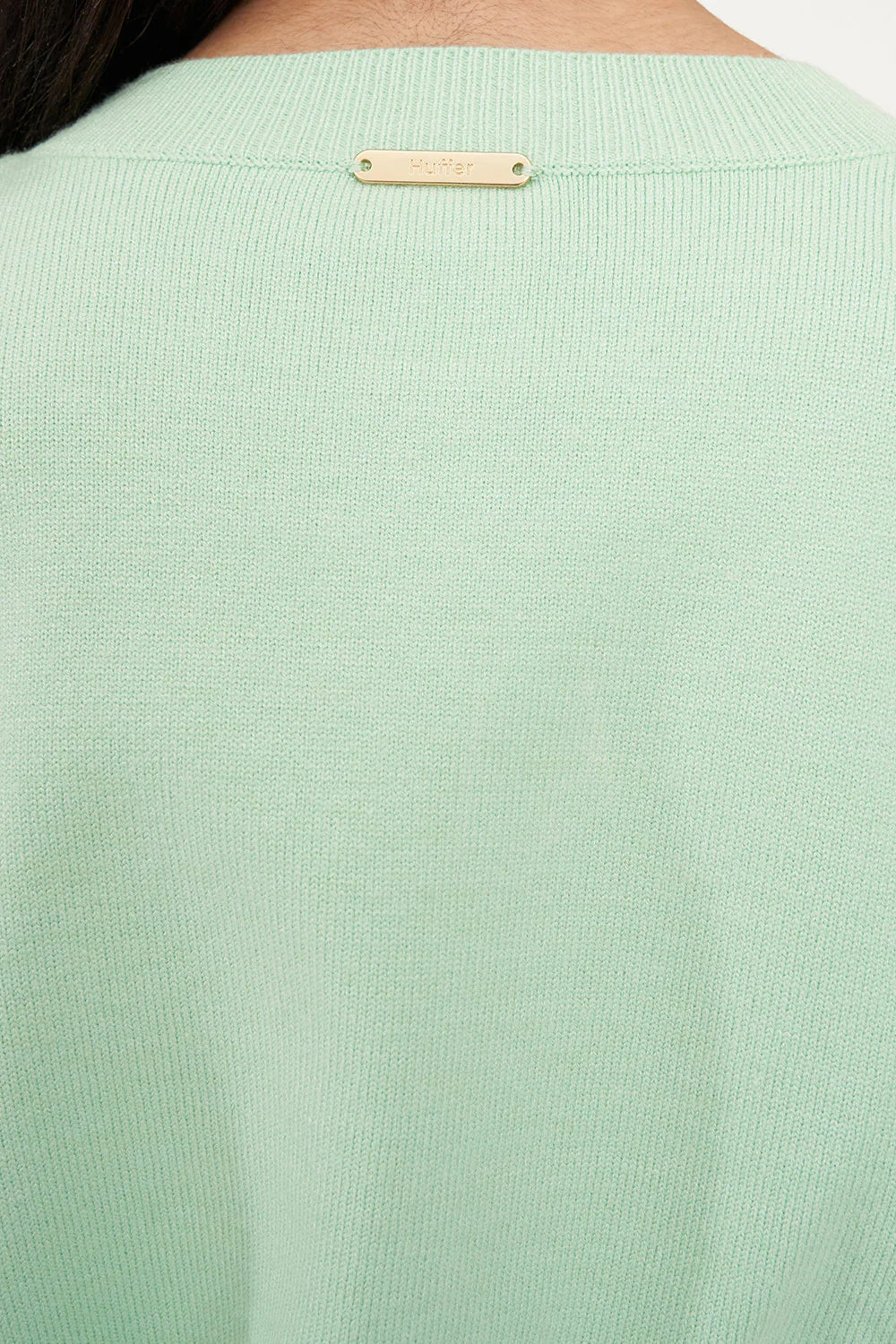 HUFFER KENZIE CROP KNIT CARDIGAN - MATCHA - THE VOGUE STORE