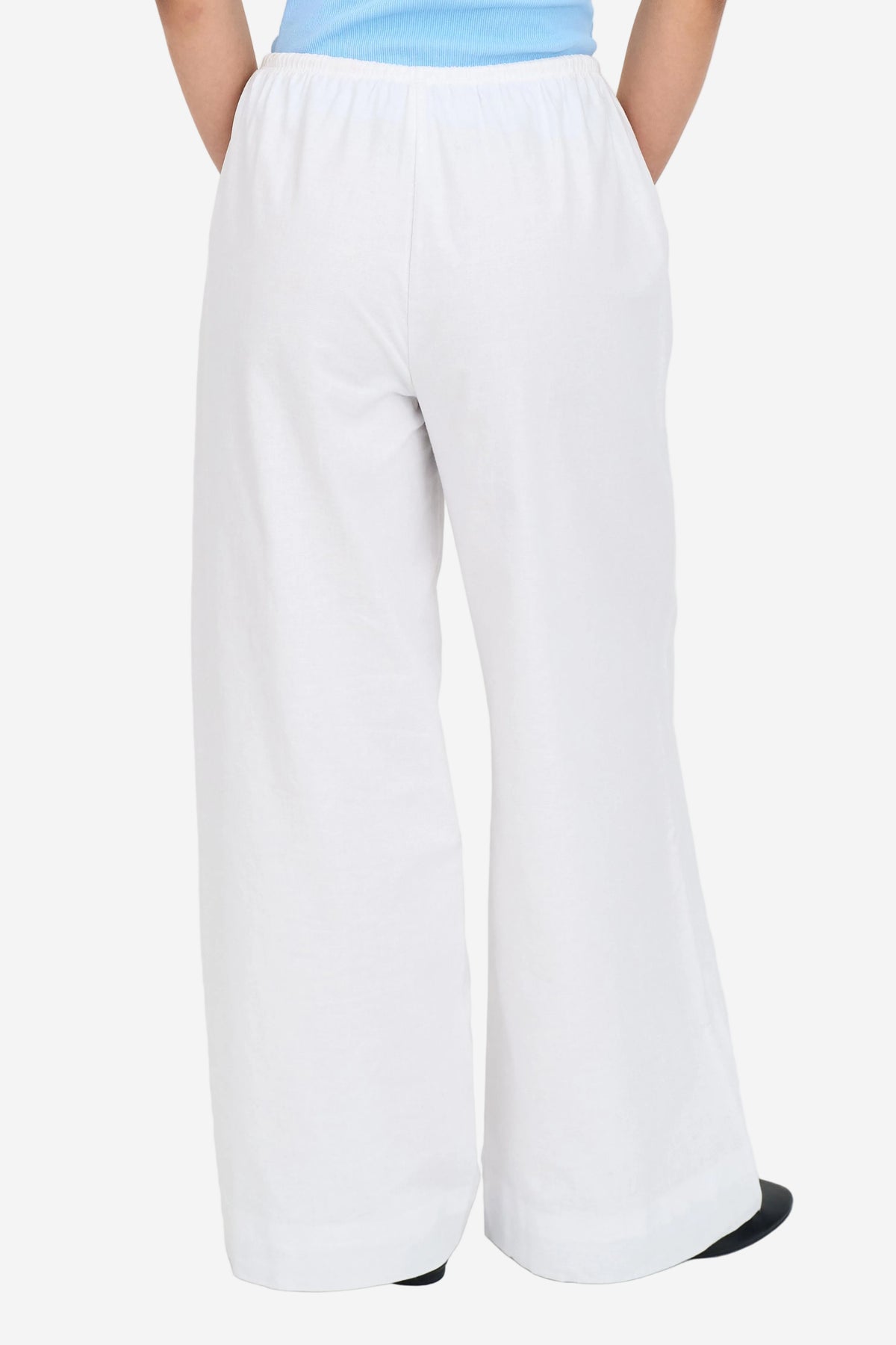 HUFFER LIN-IN SABINE PANT - WHITE - THE VOGUE STORE