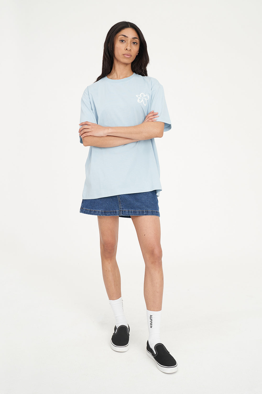 HUFFER RELAX TEE 220/ YK2 BLUE - THE VOGUE STORE
